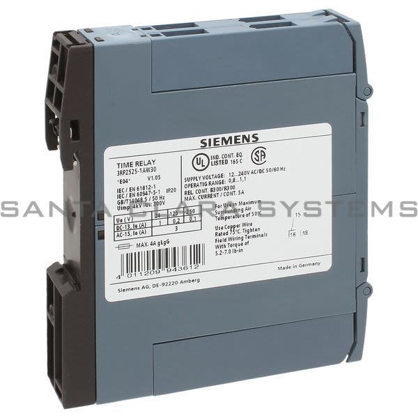 Siemens 3RP2525-1AW30 Timing Relay | 3RP2525-1AW30 Product Image