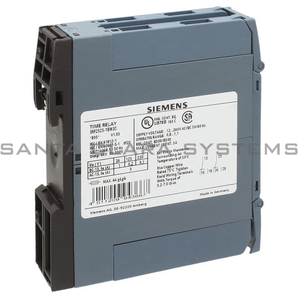 Siemens 3RP2525-1BW30 Timing Relay | 3RP2525-1BW30 Product Image