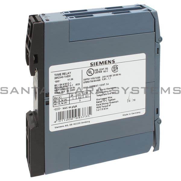 Siemens 3RP2540-1AB30 Timing Relay | 3RP2540-1AB30 Product Image