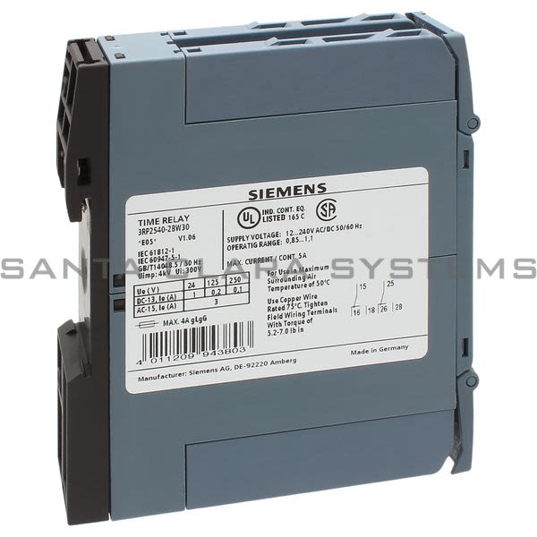 Siemens 3RP2 540-2BW30  Timing Relay | 3RP2540-2BW30 Product Image