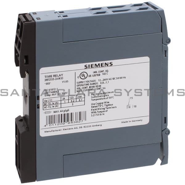 Siemens 3RP2555-2AW30 Timing Relay | 3RP2555-2AW30 Product Image