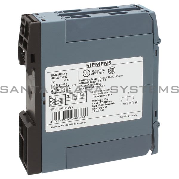 Siemens 3RP2560-1SW30 Timing Relay | 3RP2560-1SW30 Product Image