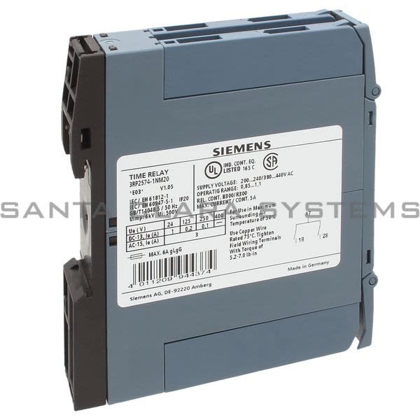 Siemens 3RP2574-1NM20 Timing Relay | 3RP2574-1NM20 Product Image