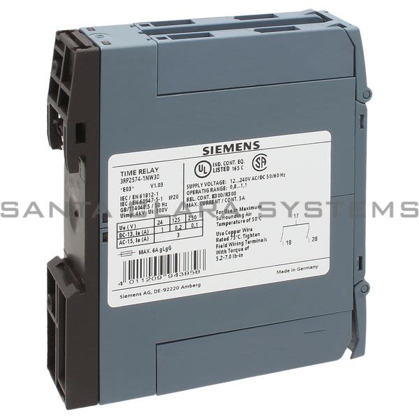Siemens 3RP2574-1NW30 Timing Relay | 3RP2574-1NW30 Product Image