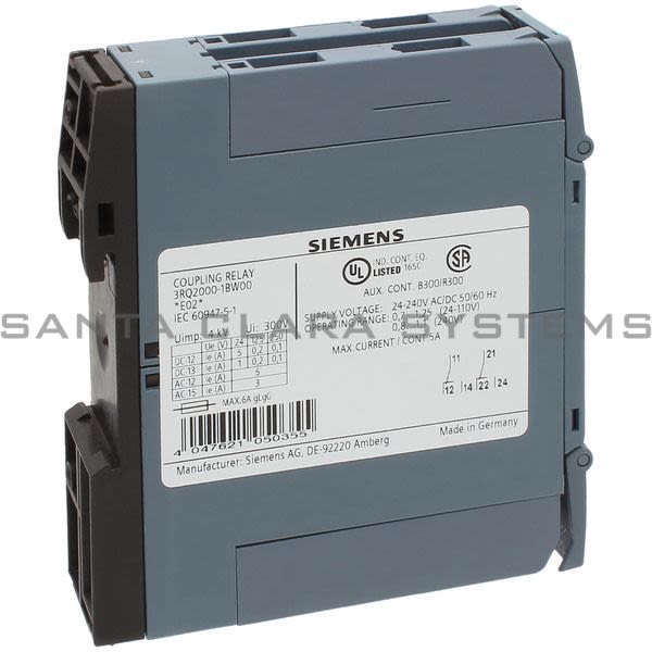 Siemens 3RQ2000-1BW00 Coupling Relay Product Image