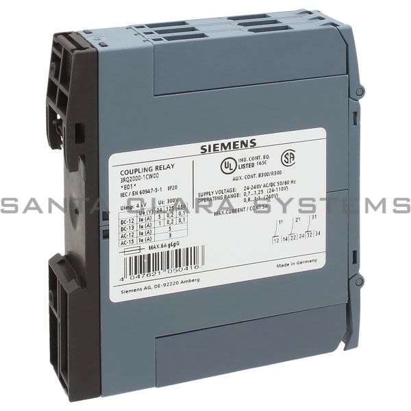 Siemens 3RQ2000-1CW00 Coupling Relay | 3RQ2000-1CW00 Product Image