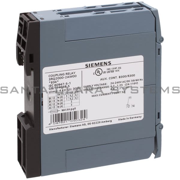 Siemens 3RQ2000-2AW00 Coupling Relay Product Image