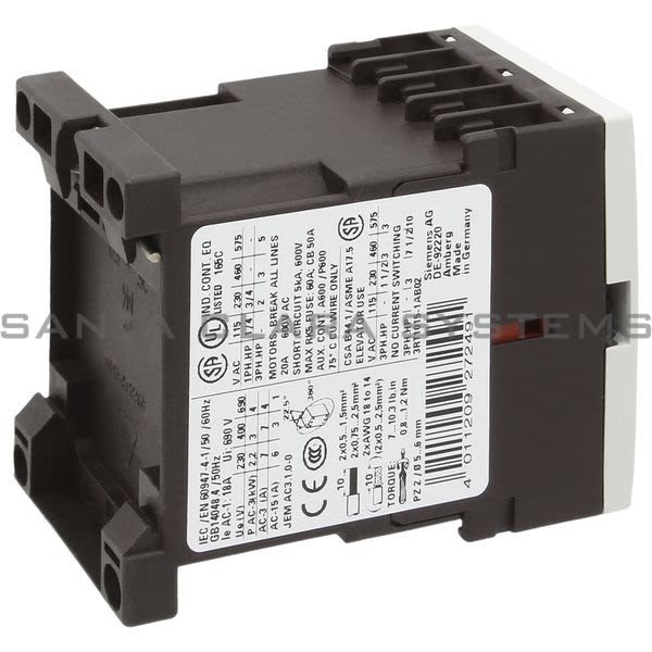 Siemens 3RT1015-1AB02 Contactor Product Image