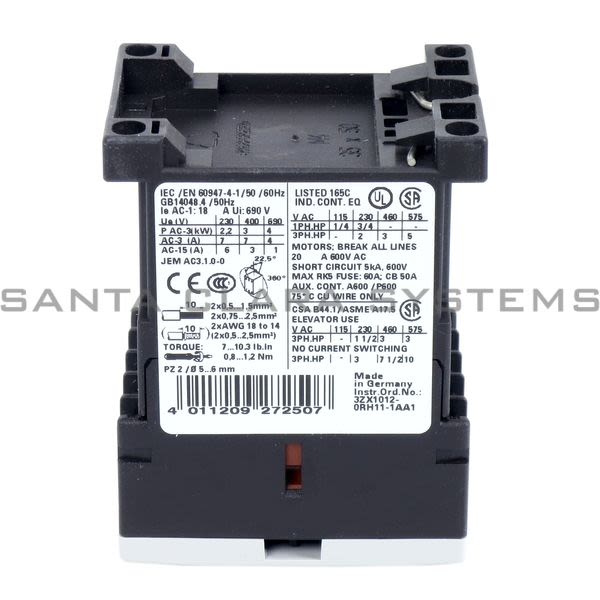 Siemens 3RT1015-1AF01 Contactor Product Image