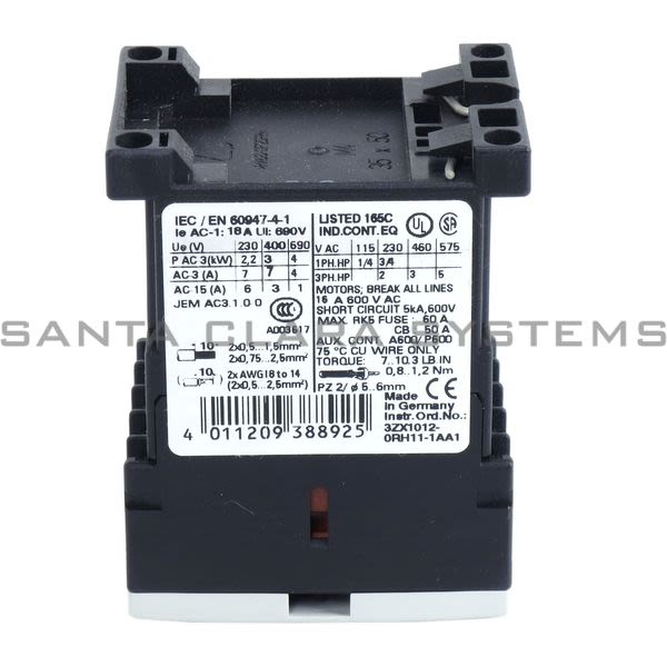 Siemens 3RT1015-1AM22 Contactor Product Image