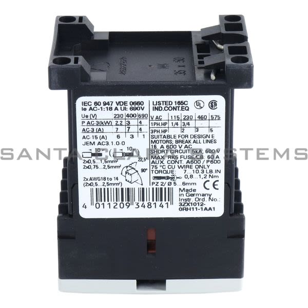 Siemens 3RT1015-1AP62 Contactor | Sirius | 3RT1015-1AP62 Product Image