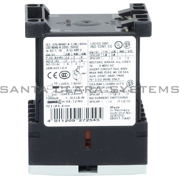 Siemens 3RT1015-1BB41 Contactor | Sirius | 3RT1015-1BB41 Product Image