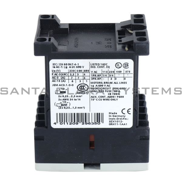 Siemens 3RT1015-2AB01 Contactor Product Image