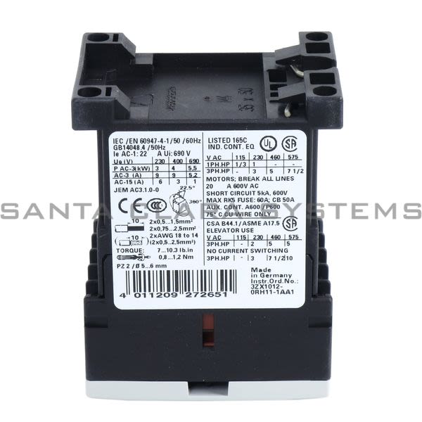 Siemens 3RT1016-1AB02 Contactor Product Image