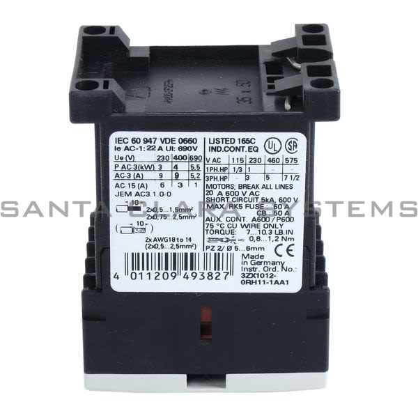 Siemens 3RT1016-1AG61 Contactor Product Image