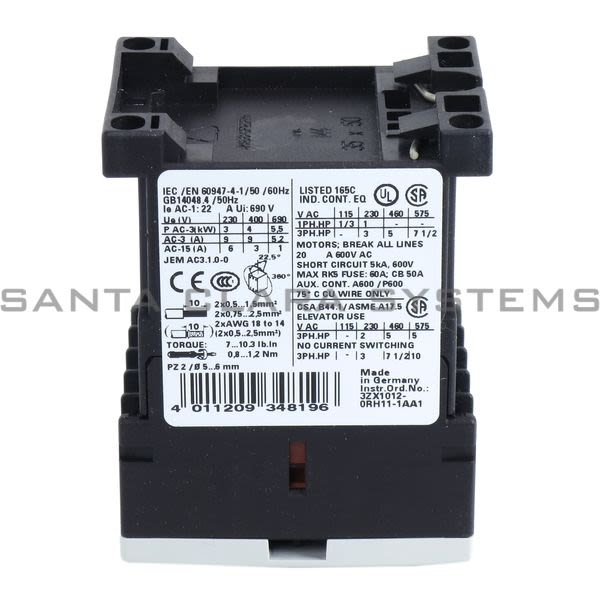 Siemens 3RT1016-1AP61 Contactor Product Image