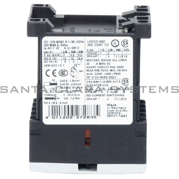 Siemens 3RT1017-1AF02 Contactor Product Image