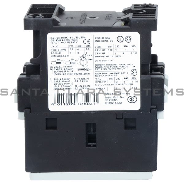 Siemens 3RT1023-1AK60 Contactor | Sirius | 3RT1023-1AK60 Product Image