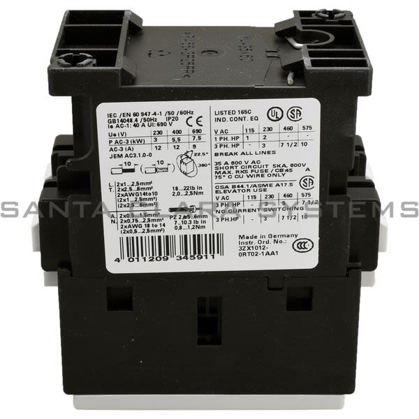 Siemens 3RT1024-1AK60 Contactor Product Image