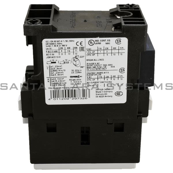 Siemens 3RT1025-1KB40 Contactor Product Image