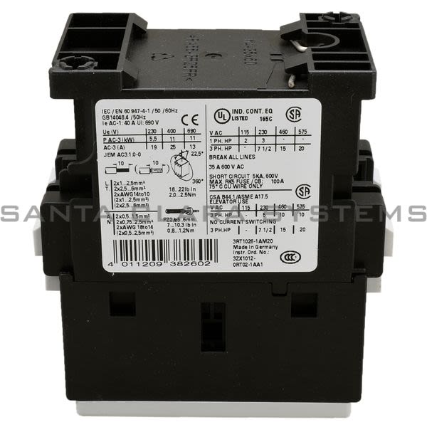Siemens 3RT1026-1AM20 Contactor Product Image