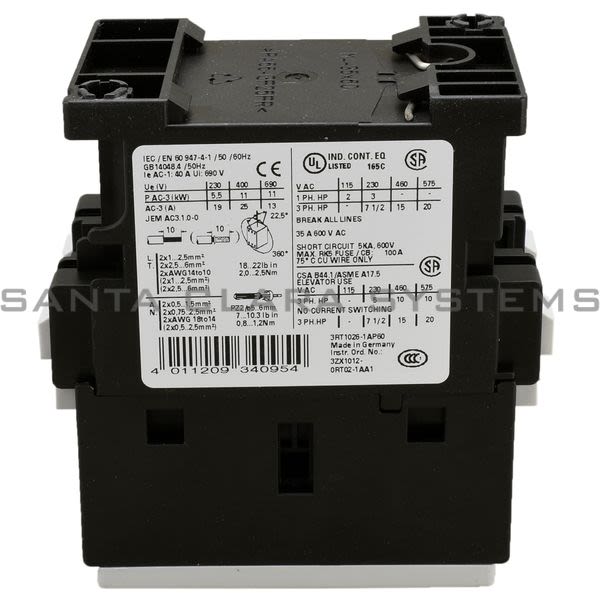 Siemens 3RT1026-1AP60 Contactor | Sirius | 3RT1026-1AP60 Product Image
