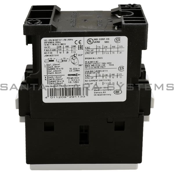 Siemens 3RT1026-1BB40 Contactor | Sirius | 3RT1026-1BB40 Product Image