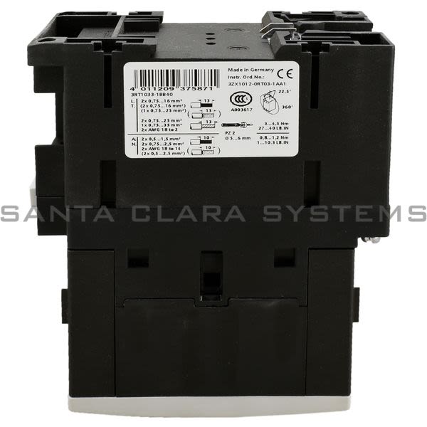 Siemens 3RT1033-1BB40 Contactor Product Image