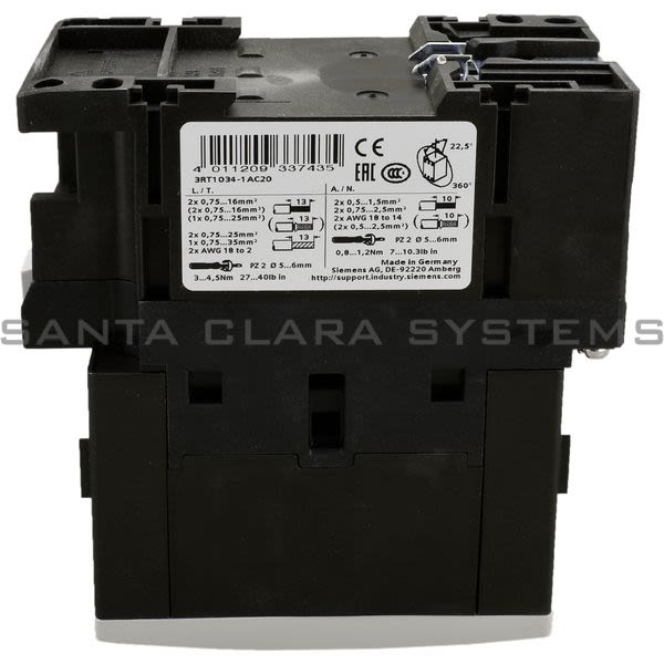 Siemens 3RT1034-1AC20 Contactor | Sirius | 3RT1034-1AC20 Product Image