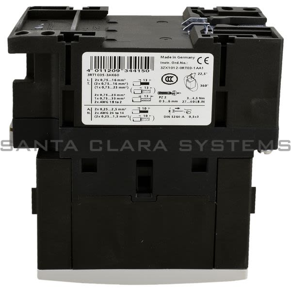 Siemens 3RT1035-3AK60 Contactor Product Image
