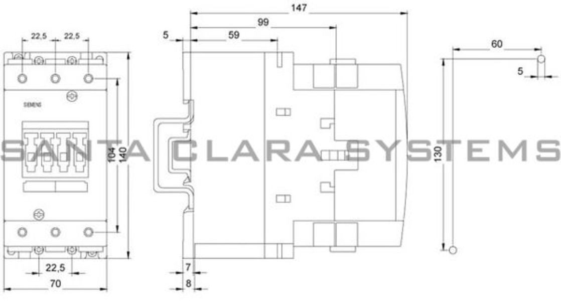 Siemens 3RT1045-1BB40 Contactor Product Image