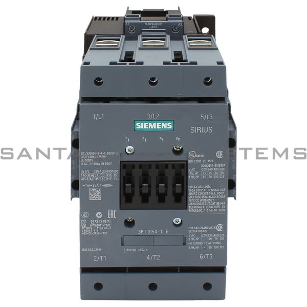 Siemens 3RT1054-1AB36 Contactor | Sirius | 3RT1054-1AB36 Product Image