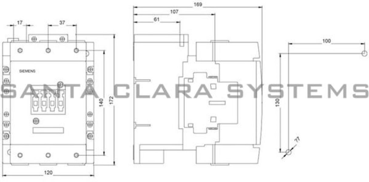Siemens 3RT1054-1AF36 Contactor Product Image