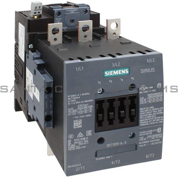 Siemens 3RT1055-6NB36 Contactor Product Image