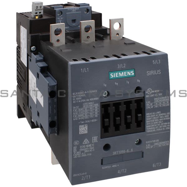 Siemens 3RT1056-6NB36 Contactor Product Image