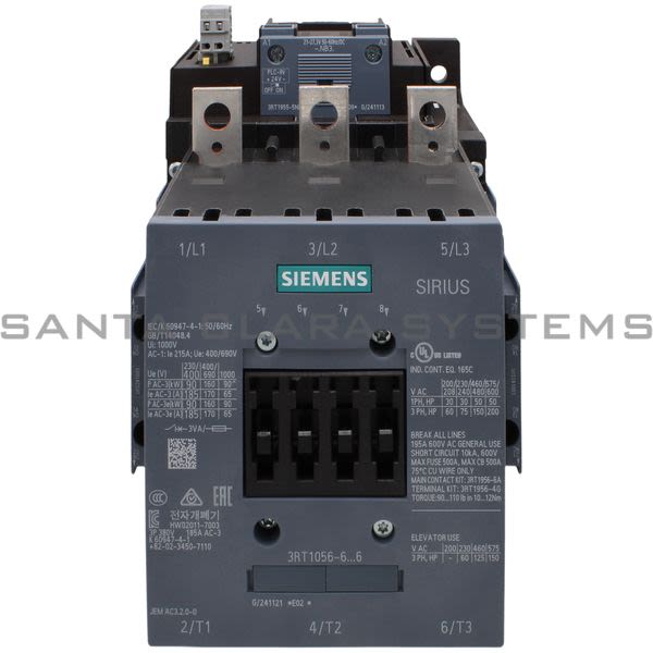 Siemens 3RT1056-6NB36 Contactor Product Image