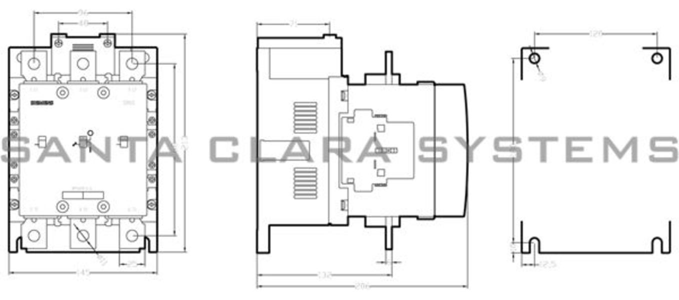 Siemens 3RT1264-6AF36 Vacuum Contactor Product Image