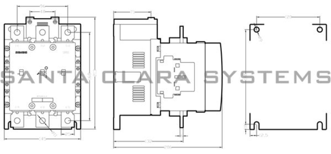 Siemens 3RT1264-6NF36 Vacuum Contactor | Sirius | 3RT1264-6NF36 Product Image