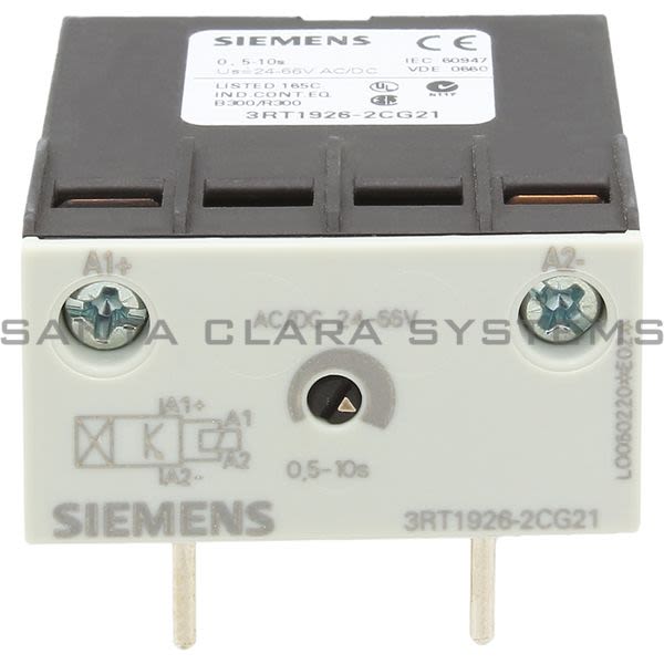 Siemens 3RT1926-2CG21 Timing Relay Product Image