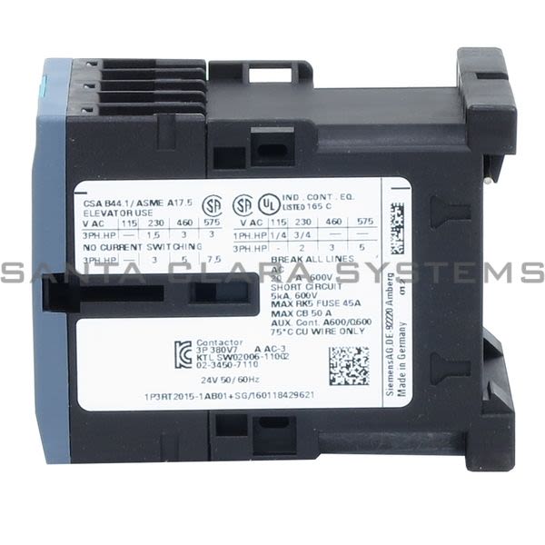 Siemens 3RT2015-1AB01 Contactor | 3RT2015-1AB01 Product Image