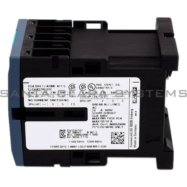Siemens 3RT2015-1AK61 Contactor | 3RT2015-1AK61 Product Image
