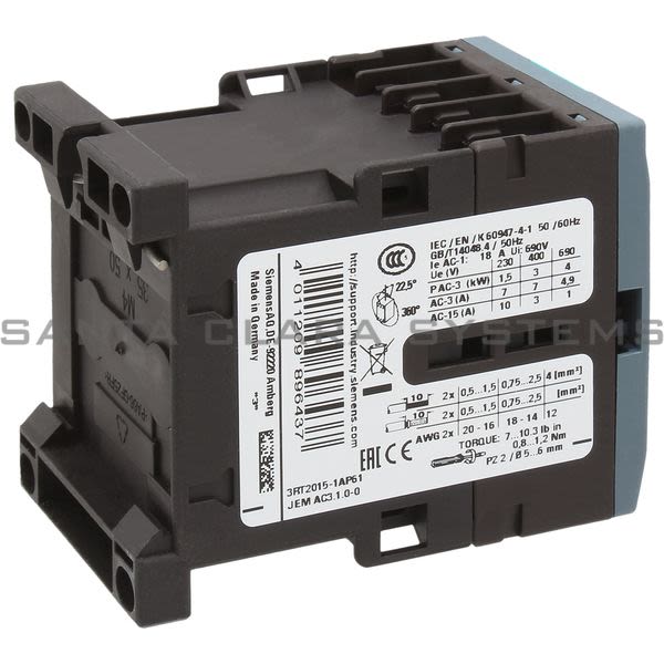 Siemens 3RT2015-1AP61 Contactor | Sirius | 3RT2015-1AP61 Product Image