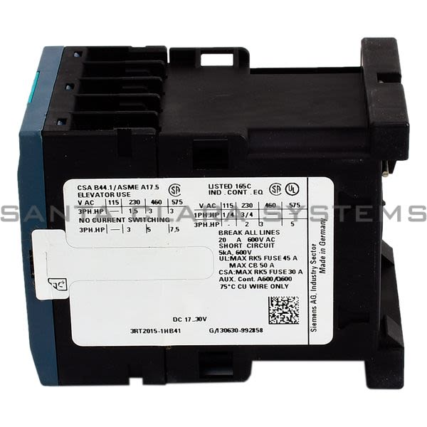 Siemens 3RT2015-1HB41 Contactor | 3RT2015-1HB41 Product Image