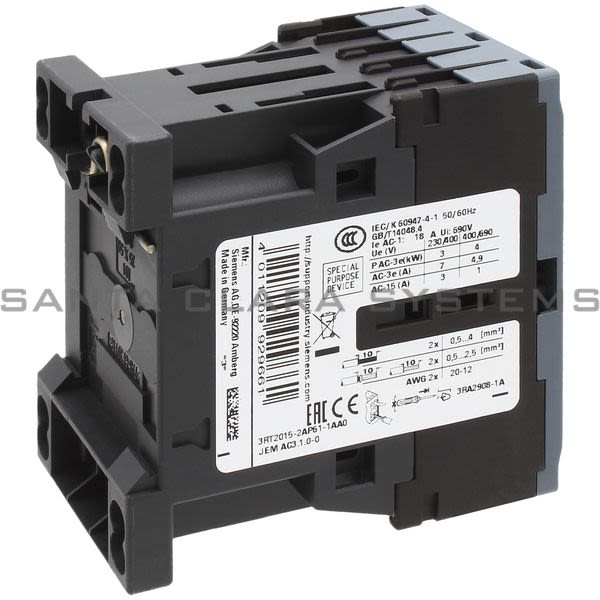 Siemens 3RT2015-2AP61-1AA0 Contactor Product Image