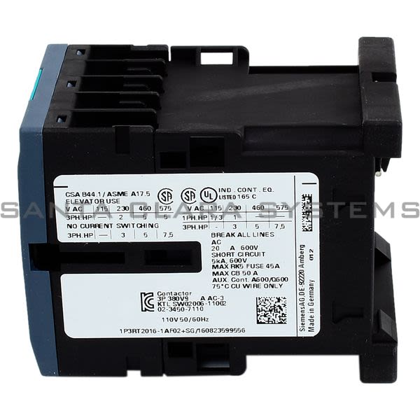 Siemens 3RT2016-1AF02 Contactor | Sirius | 3RT2016-1AF02 Product Image
