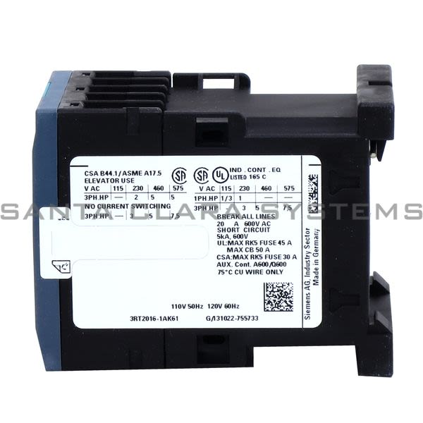 Siemens 3RT2016-1AK61 Contactor | 3RT2016-1AK61 Product Image