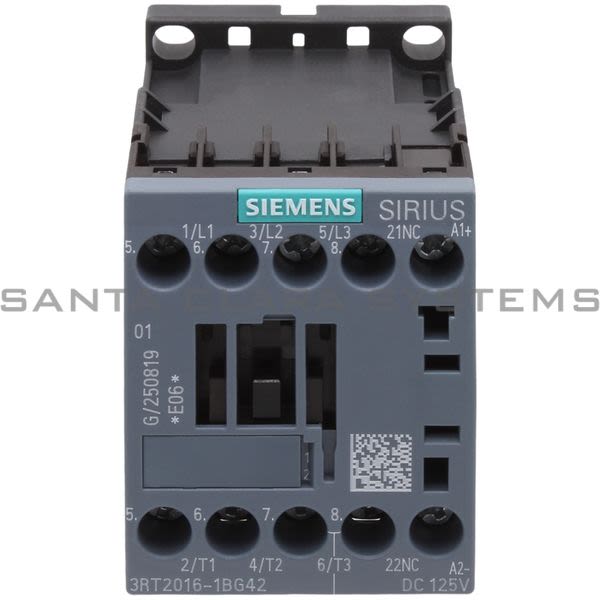 Siemens 3RT2016-1BG42 Contactor Product Image