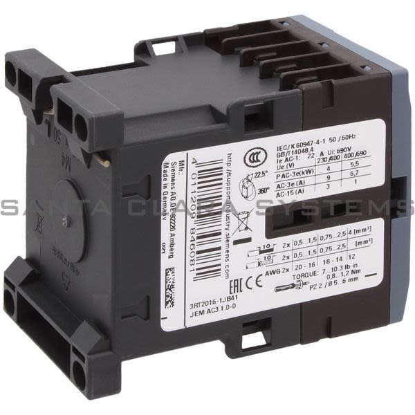 Siemens 3RT2016-1JB41 Contactor Product Image