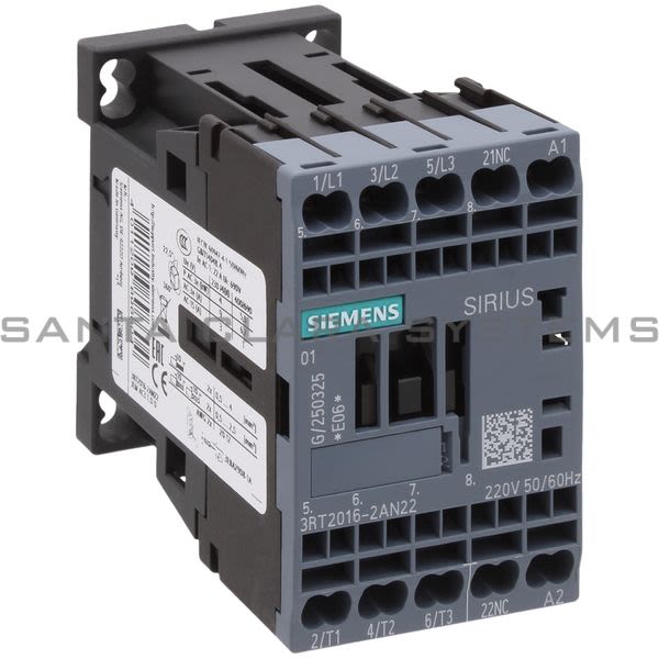 Siemens 3RT2016-2AN22 Contactor Product Image