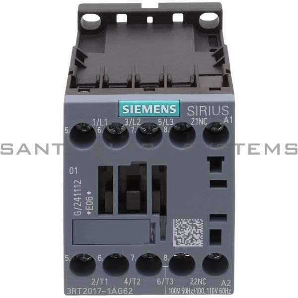 Siemens 3RT2017-1AG62 Contactor Product Image